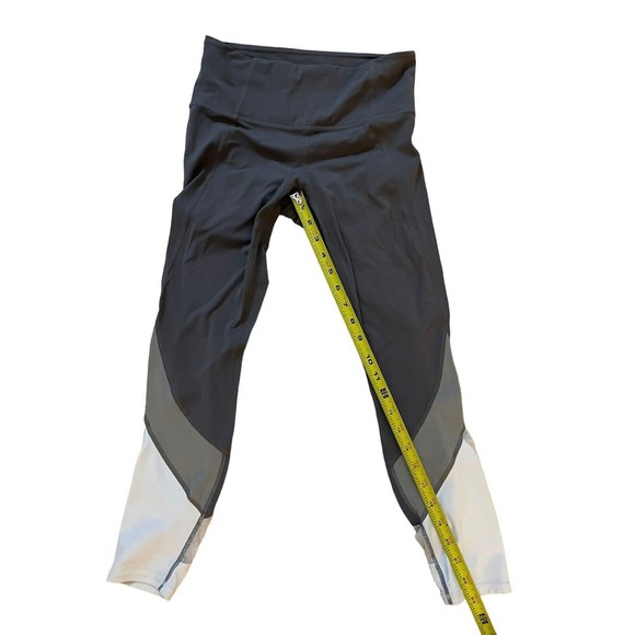 Athleta Women's Salutation Leggings Colorblock High Waist 281493 Gray White Sz S - Picture 4 of 7